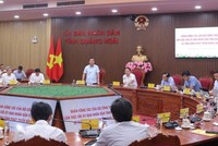 Đoàn công tác của Bộ Công thương làm việc với UBND tỉnh Quảng Ngãi về tình hình phát triển năng lượng trên địa bàn tỉnh. 