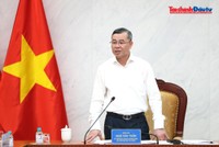 Bộ trưởng Bộ Tài chính Ngô Văn Tuấn phát biểu kết luận hội nghị giao ban.