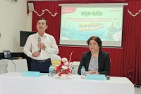 Ông Tào Tấn Tài - Phó Giám đốc Sở Công thương tỉnh Đồng Tháp phát biểu cung cấp thông tin tại buổi họp báo