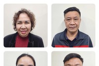 Bị can Chu Thị Thành, Chủ tịch Tập đoàn Thiên Minh Đức (trên cùng bên trái) và một số đối tượng trong vụ án. Ảnh: BCA