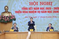 Thủ tướng Chính phủ Lê Minh Hưng chủ trì Hội nghị tổng kết năm học 2025-2026, triển khai nhiệm vụ năm học 2026-2027.