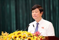 Ông Võ Văn Minh, Chủ tịch HĐND TP.HCM phát biểu khai mạc kỳ họp. Ảnh Quang Định