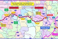 Bình đồ tuyến cao tốc Bắc Kạn - Cao Bằng.
