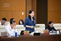 Chủ nhiệm Ủy ban Khoa học, công nghệ và môi trường Nguyễn Thanh Hải trình bày báo cáo thẩm tra - Ảnh: QH. 