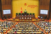 Một phiên họp toàn thể tại Kỳ họp không thường lệ thứ nhất của Quốc hội. Ảnh: Q.H