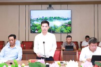 Phó Chủ tịch UBND TP. Hà Nội Bùi Duy Cường phát biểu tại buổi họp.