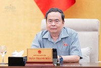 Chủ tịch Quốc hội Trần Thanh Mẫn phát biểu tại phiên họp - Ảnh: QH. 