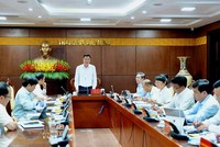 Bí thư Thành uỷ Đà Nẵng, ông Lê Ngọc Quang chủ trì làm việc về tình hình triển khai các dự án trọng điểm.