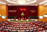 Phiên Khai mạc Hội nghị lần thứ tư Ban Chấp hành Trung ương Đảng khóa XIV. (Ảnh: Phương Hoa/TTXVN)
