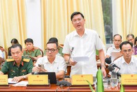 Ông Mai Văn Tân, Giám đốc Sở Xây dựng TP. Cần Thơ thông tin về các công trình/dự án trên địa bàn Thành phố tại cuộc họp báo quý III/2026 do UBND TP. Cần Thơ tổ chức
