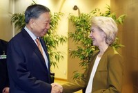 Chủ tịch Ursula von der Leyen nhiệt liệt chào mừng Tổng Bí thư, Chủ tịch nước Tô Lâm và Đoàn đại biểu cấp cao Việt Nam thăm chính thức EU
