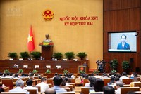 Quốc hội nghe tờ trình và báo cáo thẩm tra 3 dự án luật. Ảnh: Q.H