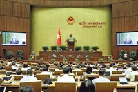 Quốc hội nghe Bộ trưởng Bộ Tài chính giải trình cuối phiên thảo luận. Ảnh: Đức Thanh