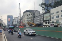 Thi công tuyến metro số 2 đoạn Bến Thành - Tham Lương - Ảnh: Lê Toàn 