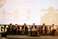 Các diễn giả chia sẻ tại Hội thảo Gateway to Vietnam 2014 - Ảnh: Lê Toàn