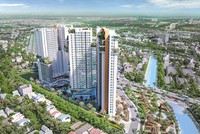 Phối cảnh dự án Aster Garden Towers nhìn từ bên phải