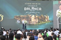 Ông Lương Minh Tuấn – Chủ tịch HĐQT Tập đoàn Đạt Phương – Chủ đầu tư dự án phát biểu tại sự kiện.