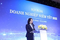 Bà Vũ Thị Chân Phương, Chủ tịch Uỷ ban Chứng khoán Nhà nước (Ảnh: Lê Toàn)