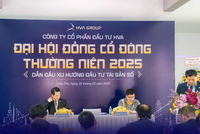 ĐHĐCĐ năm 2025 dưới sự chủ trì của Chủ tịch Eric Vương (Ảnh: HVA)