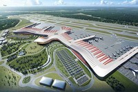 Phối cảnh sân bay Quốc tế Phú Quốc, lấy cảm hứng từ hình tượng Phượng Hoàng. (Ảnh: Hoà Phát)