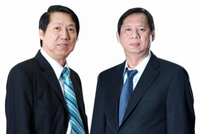 Chủ tịch Trần Kim Thành (bên trái) và Tổng giám đốc Trần Lệ Nguyên
