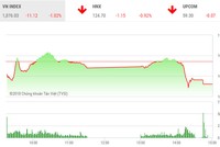 Phiên chiều 22/2: Lực bán áp đảo, VN-Index mất hơn 11 điểm