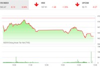 Phiên chiều 18/10: Áp lực gia tăng, VN-Index mất hơn 8 điểm