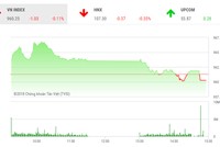 Phiên chiều 13/12: Bluechips yếu đà, thị trường quay đầu giảm điểm