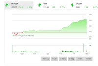 Giao dịch chứng khoán phiên chiều 17/5: Sắc tím nở rộ, VN-Index bay cao