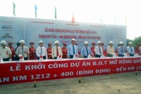 Lễ khởi công xây dựng công trình mở rộng quốc lộ 1A (đoạn km 1212+400 đến km 1265)