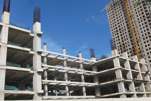 Sau gần 4 năm triển khai, đến nay, Dự án Hà Nội Times Tower mới xây đến tầng 5
