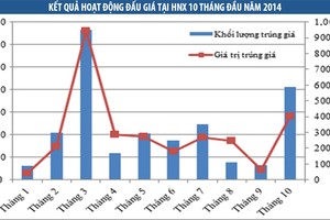 Đấu giá tại HNX: 2.900 tỷ đồng trong 10 tháng