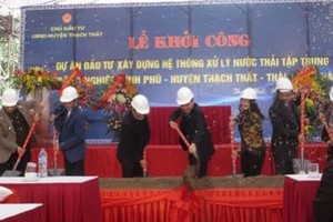 Lễ khởi công xây dựng hệ thống xử lý nước thải tập trung Cụm công nghiệp Bình Phú