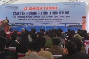 Lễ khánh thành cầu Yên Hoành nối 2 bờ sông Mã