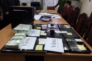 Tang vật được cơ quan công an thu giữ khi khám xét Công ty IG