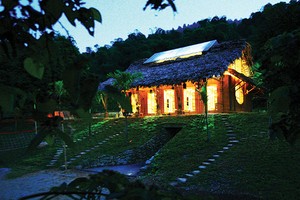 Sử dụng vật liệu tranh tre là một "đặc sản" của kiến trúc Việt Nam