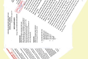 Đơn kiện, công văn qua lại giữa các bên