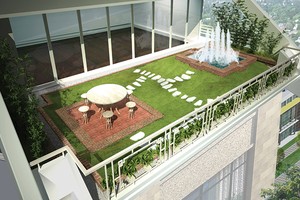 Khoảng sân vườn là phần nghiễm nhiên phải có đối với loại căn hộ được gọi là penthouse