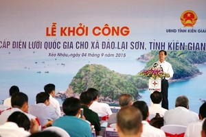 Thủ tướng Chính phủ Nguyễn Tấn Dũng phát biểu tại Lễ khởi công dự án