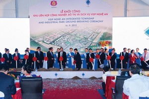 Khu VSIP Nghệ An vừa được khởi công, hứa hẹn sẽ tạo đột phá cho sự phát triển của khu vực Bắc miền Trung