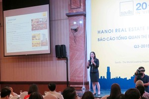 Bà Đỗ Thu Hằng, Trưởng Bộ phận Nghiên cứu & Tư vấn Savills Việt Nam tóm tắt tình hình thị trường bất động sản Hà Nội quý III/2015.
