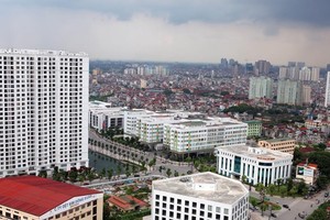 Từ đầu năm tới nay, Dự án Vinhomes Times City đã đưa ra thị trường hàng ngàn căn hộ. Ảnh: Đ.T