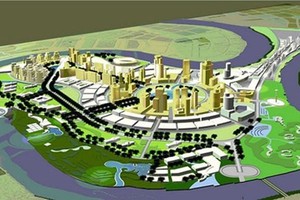 Phối cảnh quy hoạch khu đô thị Bình Quới - Thanh Đa (quận Bình Thạnh, TP. HCM).