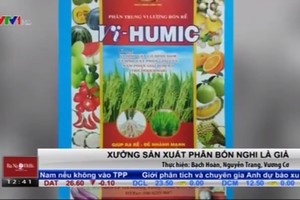Xưởng sản xuất phân bón nghi là giả