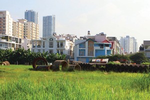 Nhiều doanh nghiệp địa ốc kêu khó với Dự thảo quyết định của UBND TP. HCM quy định về mức nộp tiền khi chuyển từ đất chuyên trồng lúa sang đất phi nông nghiệp. Ảnh: Lê Toàn