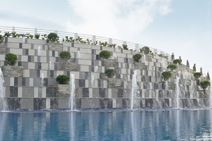 Khu hồ bơi thác tràn 9 tầng hiện hữu tại Melosa Garden