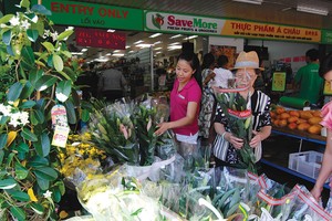 Cửa hàng hoa tươi tại khu chợ Cabramatta