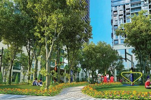 Mảng xanh ngày càng được chủ đầu tư chú trọng khi phát triển các dự án khu đô thị
