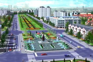 Phối cảnh Dự án đường trục Nam Hà Tây trong khu đô thị Thanh Hà Cienco 5