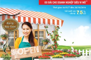 VietinBank: Áp dụng lãi suất cho vay DN siêu vi mô từ 7,5%/năm
